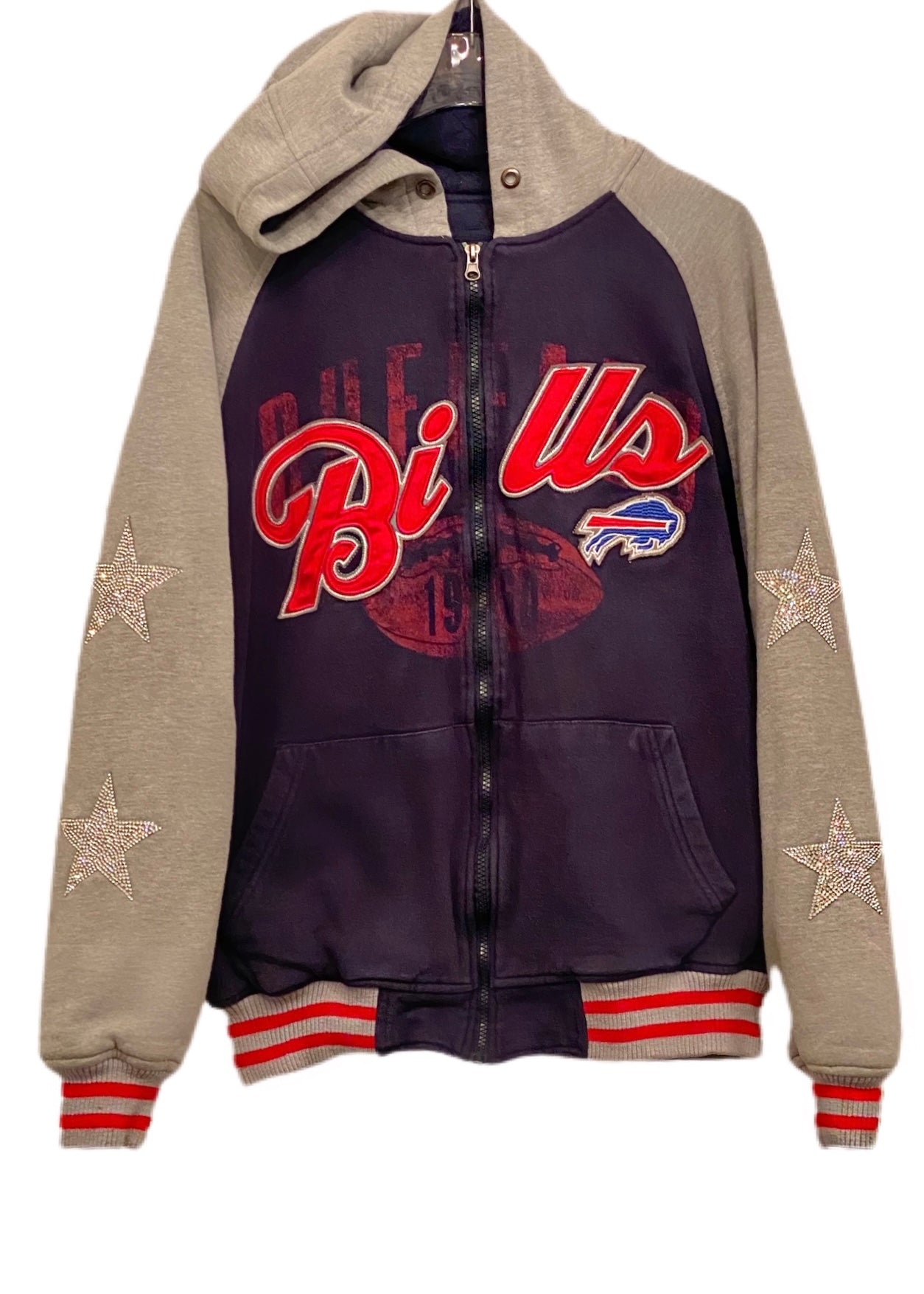 Buffalo Bills, NFL One of a KIND Vintage Sweatshirt with Crystal