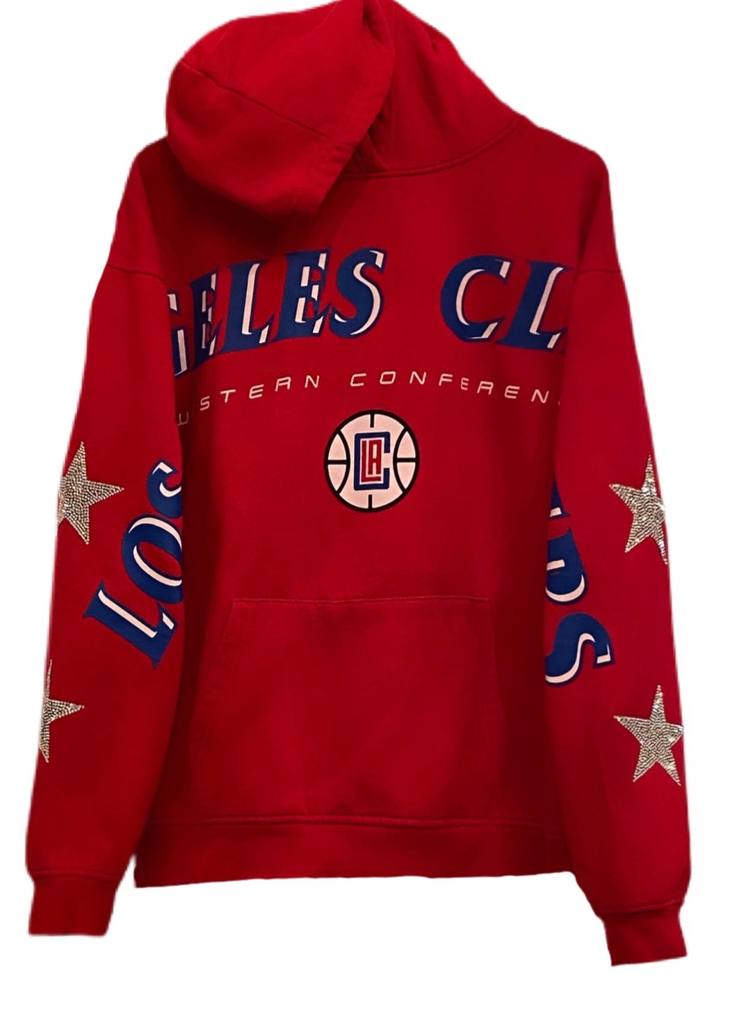 LA Clippers, NBA One of a KIND Vintage Hoodie with Crystal Star Design