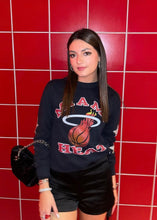 Load image into Gallery viewer, Miami Heat, NBA One of a KIND Vintage Sweatshirt with Crystal Star Design.
