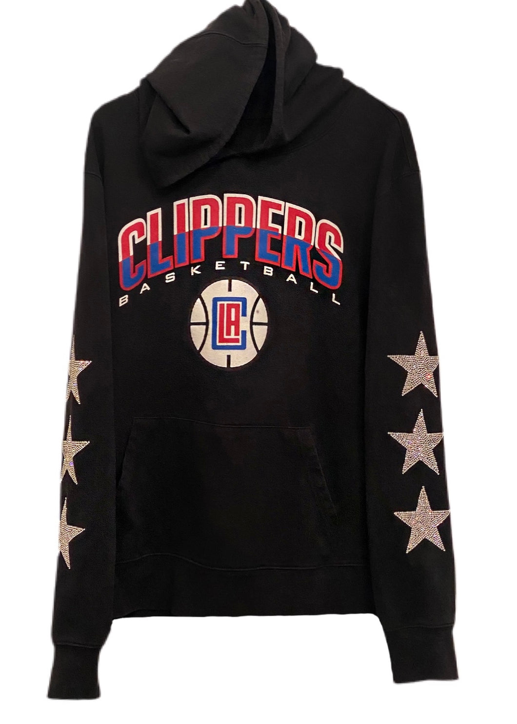 LA Clippers, NBA One of a KIND Vintage Hoodie with Three Crystal Star Design