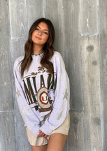 Load image into Gallery viewer, University of Miami, One of a KIND Vintage UM Hurricanes Sweatshirt with Crystal Star Design
