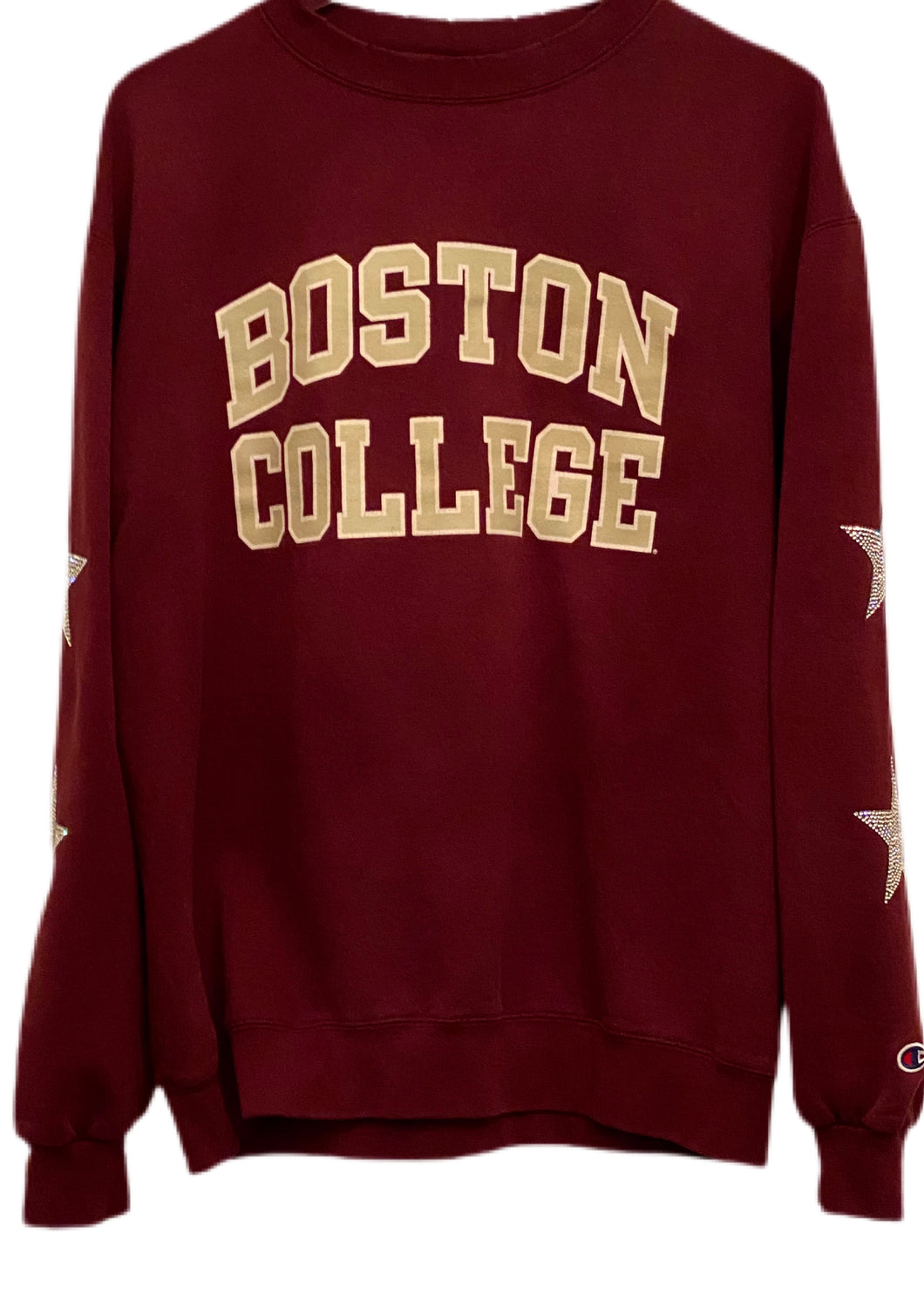 Boston College, BC One of a KIND Vintage Sweatshirt with Crystal Star Design with Custom Crystal Name
