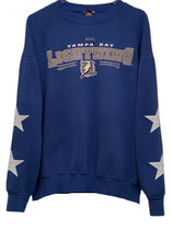 Load image into Gallery viewer, Tampa Bay Lightning, NHL One of a KIND Vintage Sweatshirt with Crystal Star Design with Custom Crystal Name &amp; Number
