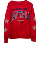 Load image into Gallery viewer, Washington Capitals, NHL One of a KIND Vintage Sweatshirt with Crystal Stars Design
