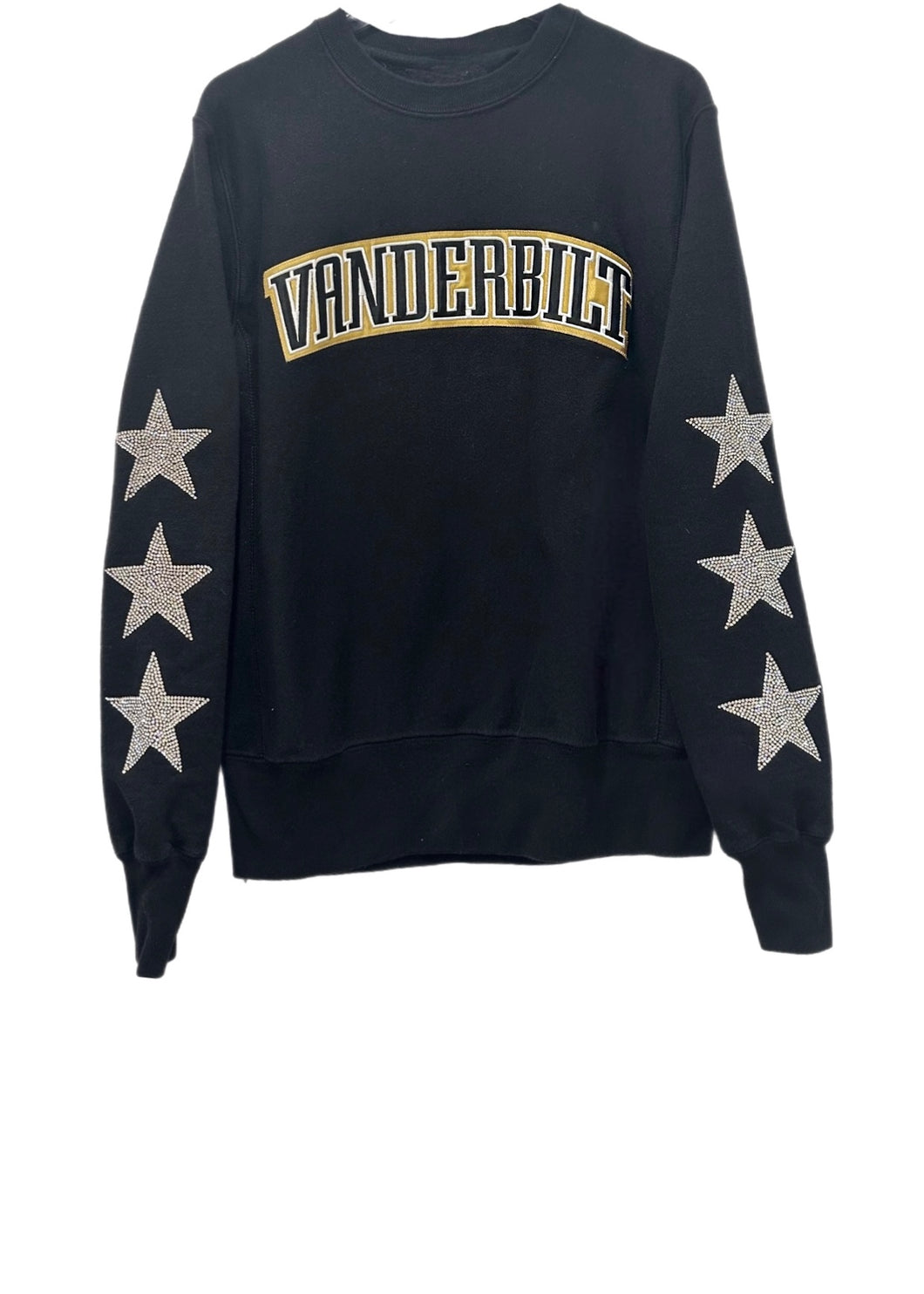 Vanderbilt University, One of a KIND Vintage Sweatshirt with Three Crystal Star Design