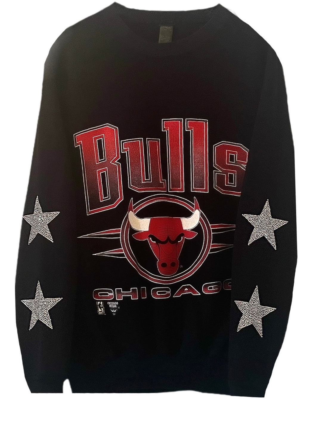 Chicago Bulls, NBA One of a KIND Vintage Sweatshirt with Crystal Star Design