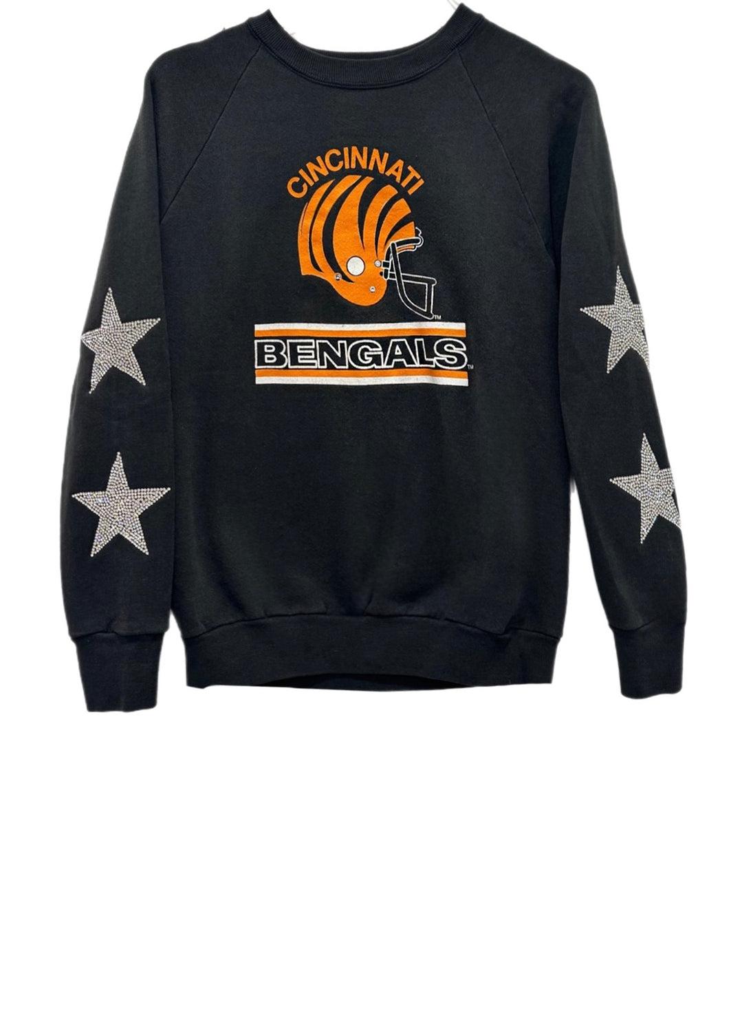 Cincinnati Bengals, NFL One of a KIND Vintage Sweatshirt with Crystal Star Design
