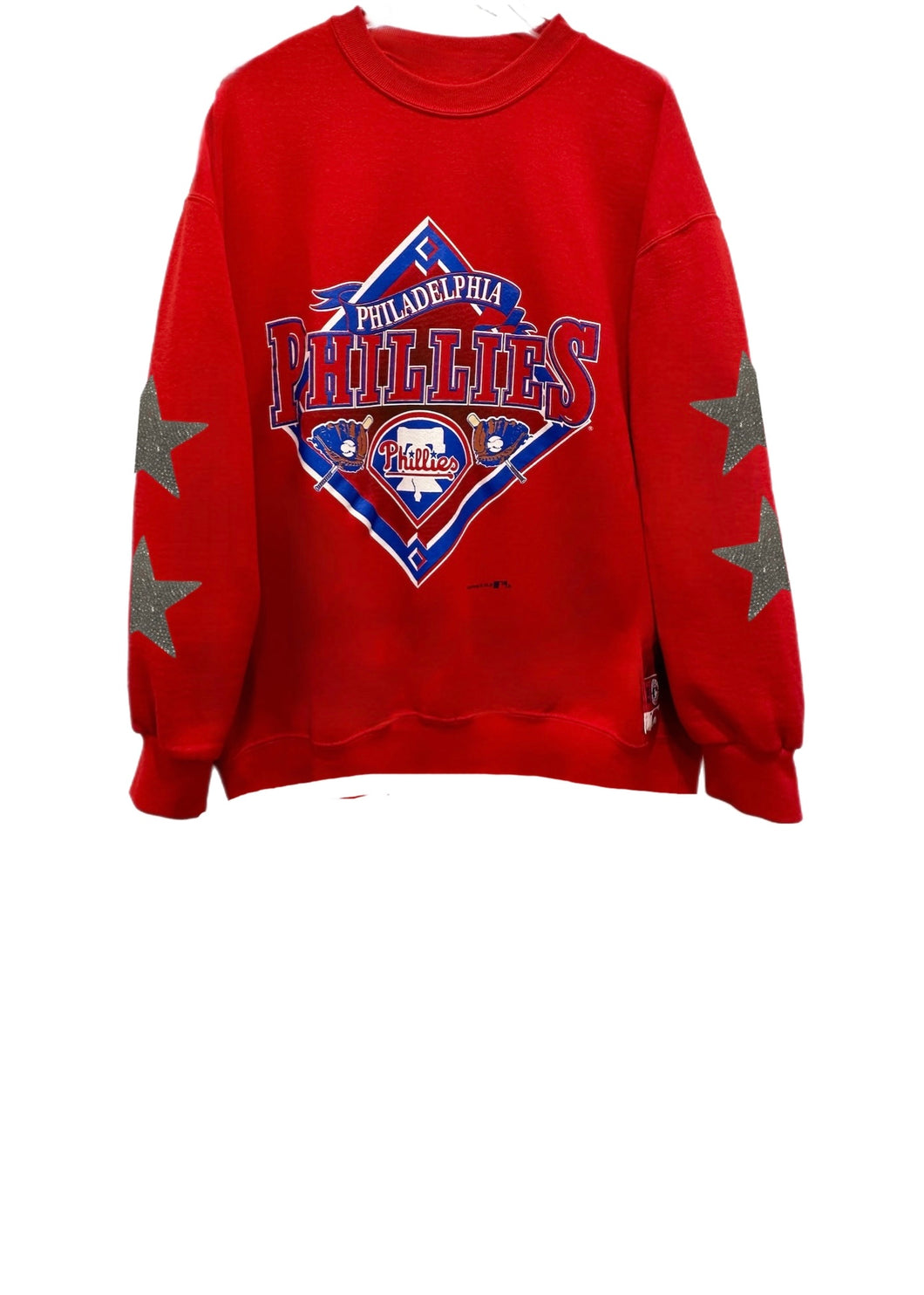 Philadelphia Phillies, MLB One of a KIND “Rare Find” Vintage Sweatshirt with Crystal Star Design
