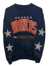 Load image into Gallery viewer, Denver Broncos, NFL One of a KIND Vintage Sweatshirt with Crystal Star Design
