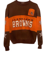 Load image into Gallery viewer, Cleveland Browns, NFL One of a KIND Vintage Sweatshirt with Crystal Star Design
