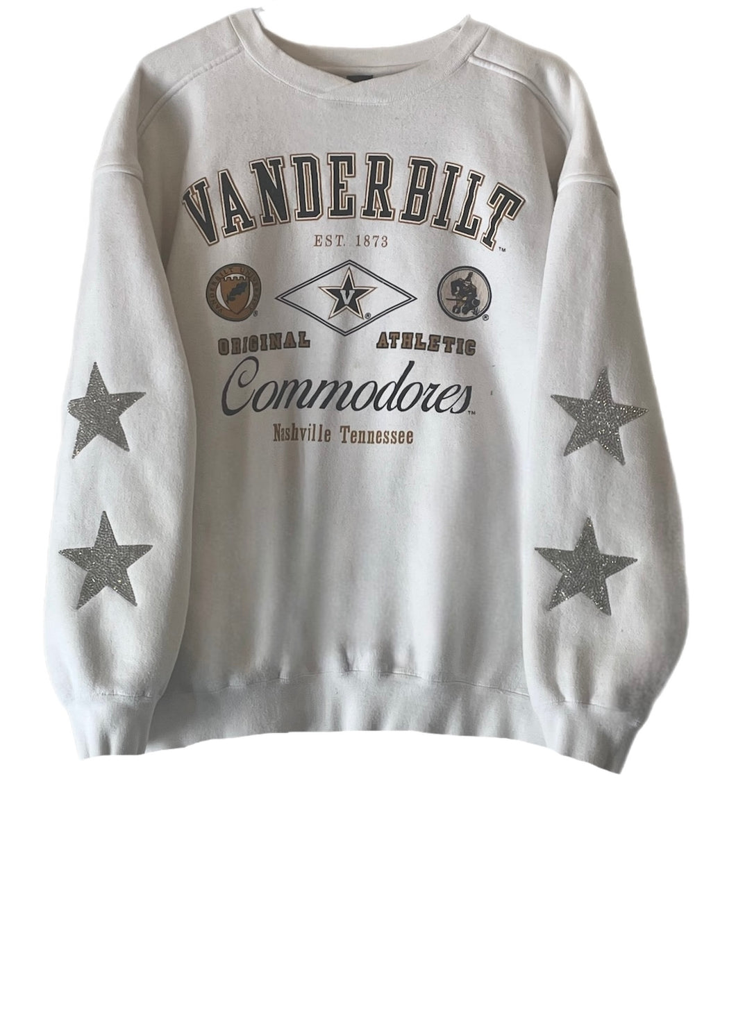 Vanderbilt University, One of a KIND Vintage Sweatshirt with Crystal Star Design & Custom Name