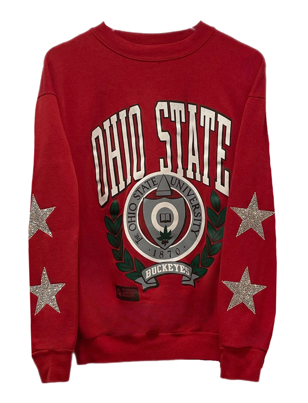 Ohio State University, One of a KIND Vintage Sweatshirt with Crystal Star Design
