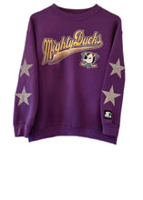 Load image into Gallery viewer, Anaheim Ducks, NHL One of a KIND Vintage “Mighty Ducks” Sweatshirt with Crystal Star Design.
