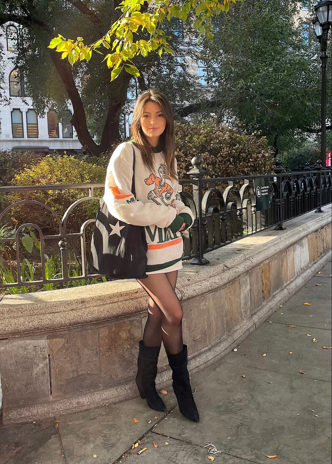 University of Miami, One of a KIND Vintage “Rare Find” UM Hurricanes Knit Sweater with Crystal Star Design