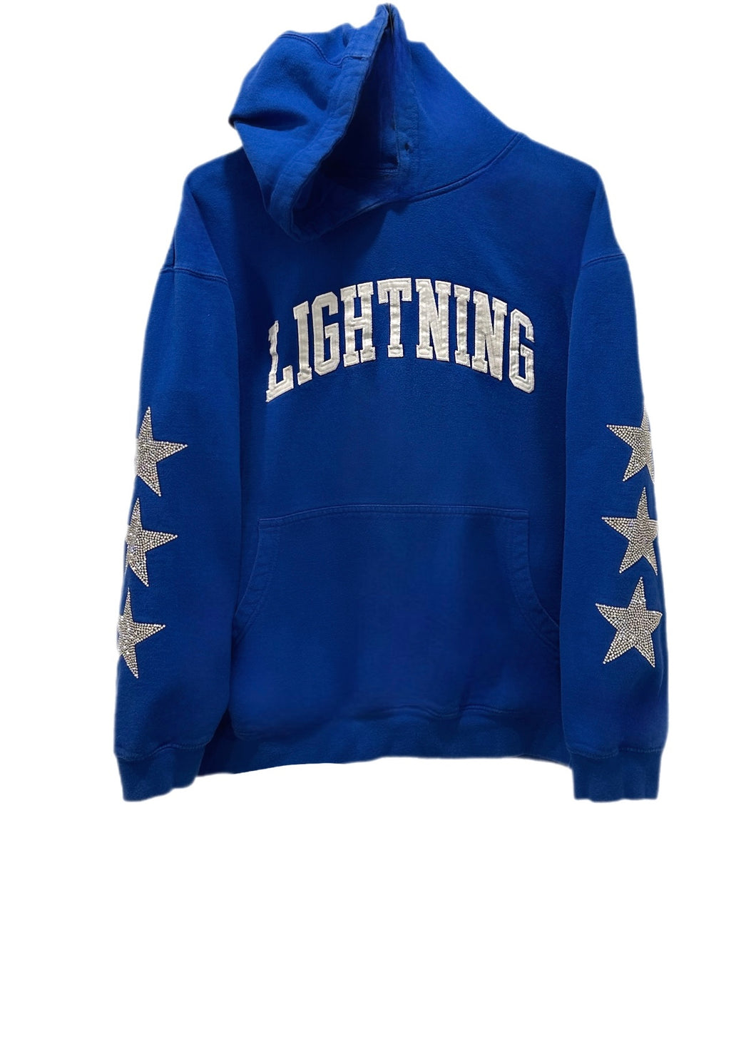 Tampa Bay Lightning, NHL One of a KIND Vintage Hoodie with Three Crystal Star Design
