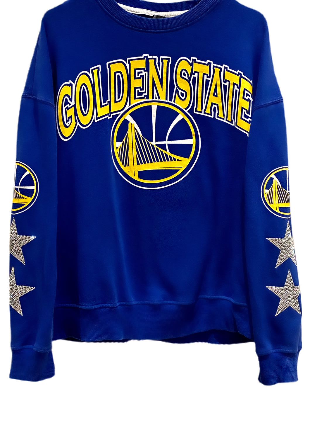 Golden State Warriors, NBA One of a KIND Vintage Sweatshirt with Crystal Star Design