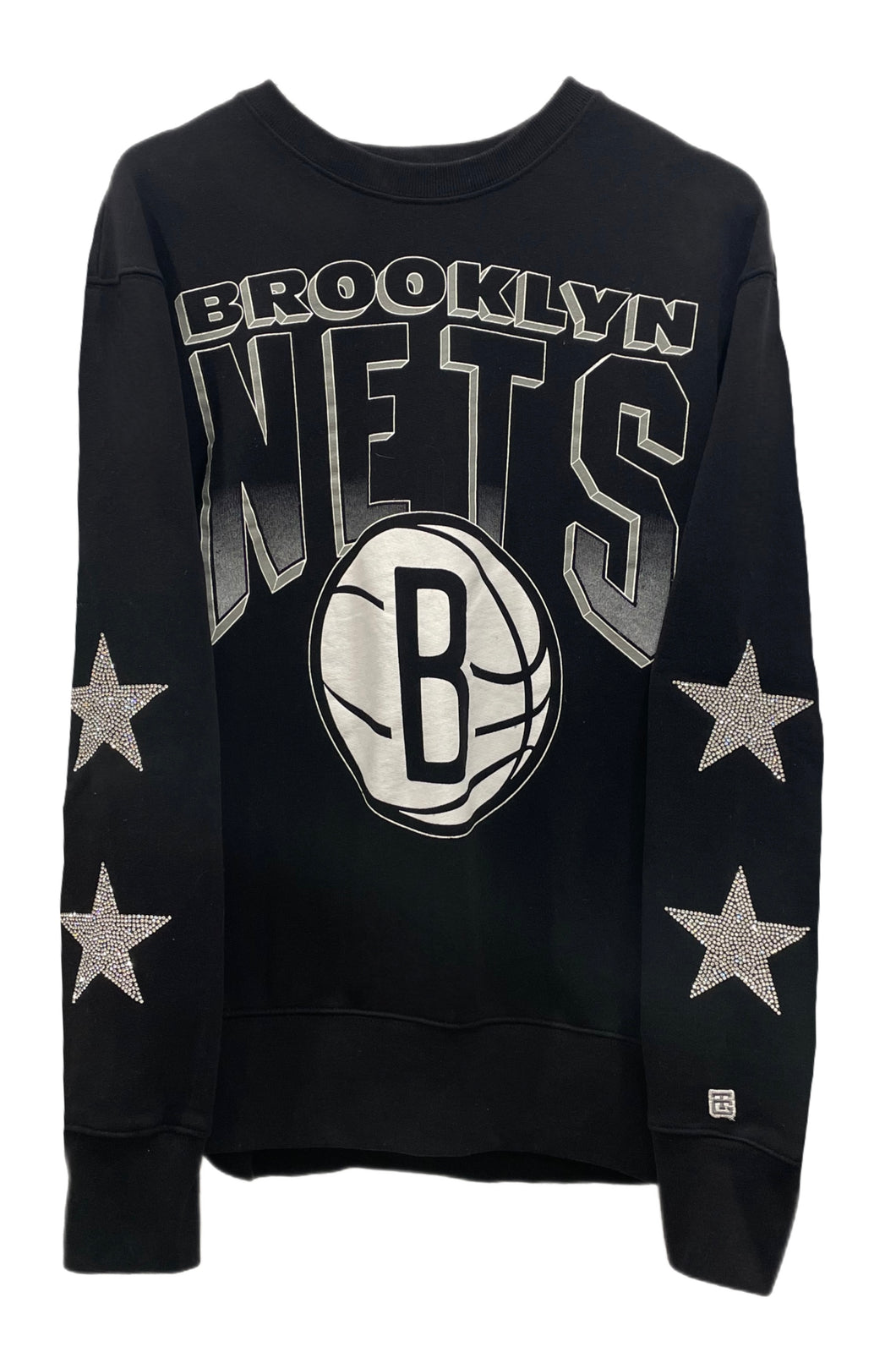 Brooklyn Nets, NBA One of a KIND Vintage Sweatshirt with Crystal Star Design