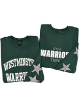 Load image into Gallery viewer, Westminster Christian School, One of a KIND Sweatshirt with Crystal Star Design
