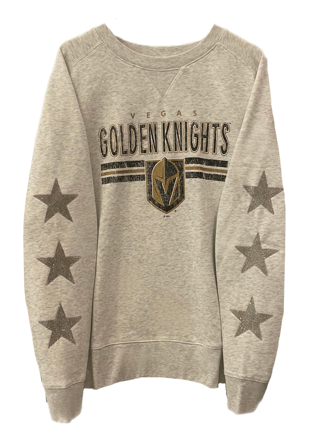 Vegas Golden Knights, NHL Vintage Sweatshirt with Three Crystal Star Design