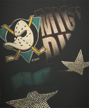 Load image into Gallery viewer, Anaheim Ducks, NHL One of a KIND Vintage “Mighty Ducks” Sweatshirt with Crystal Star Design
