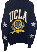 Load image into Gallery viewer, University of California Los Angeles, One of a KIND Vintage UCLA Bruins Sweatshirt with Crystals Star Design, Custom Crystal Name &amp; Number
