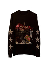 Load image into Gallery viewer, San Francisco 49ers, NFL One of a KIND Vintage Sweatshirt with Three Crystal Star Design
