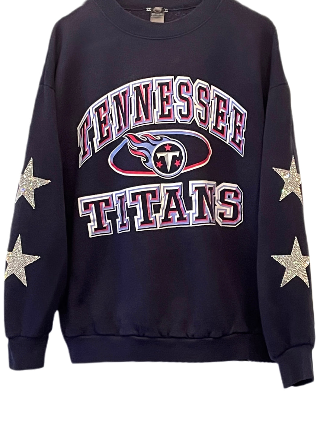 Tennessee Titans, NFL One of a KIND Vintage Sweatshirt with Crystal Star Design