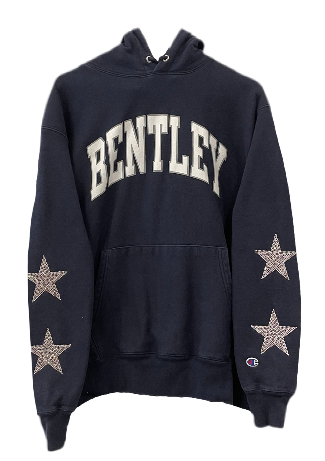 Bentley University, One of a KIND Vintage Hoodie with Crystal Star Design