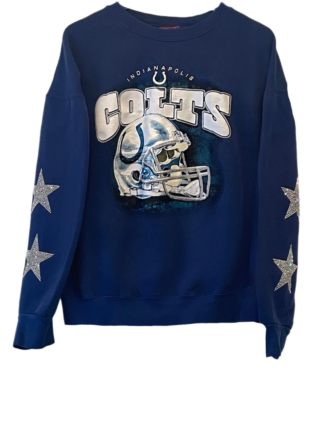 Indianapolis Colts, NFL One of a KIND Vintage Sweatshirt with Crystal Star Design