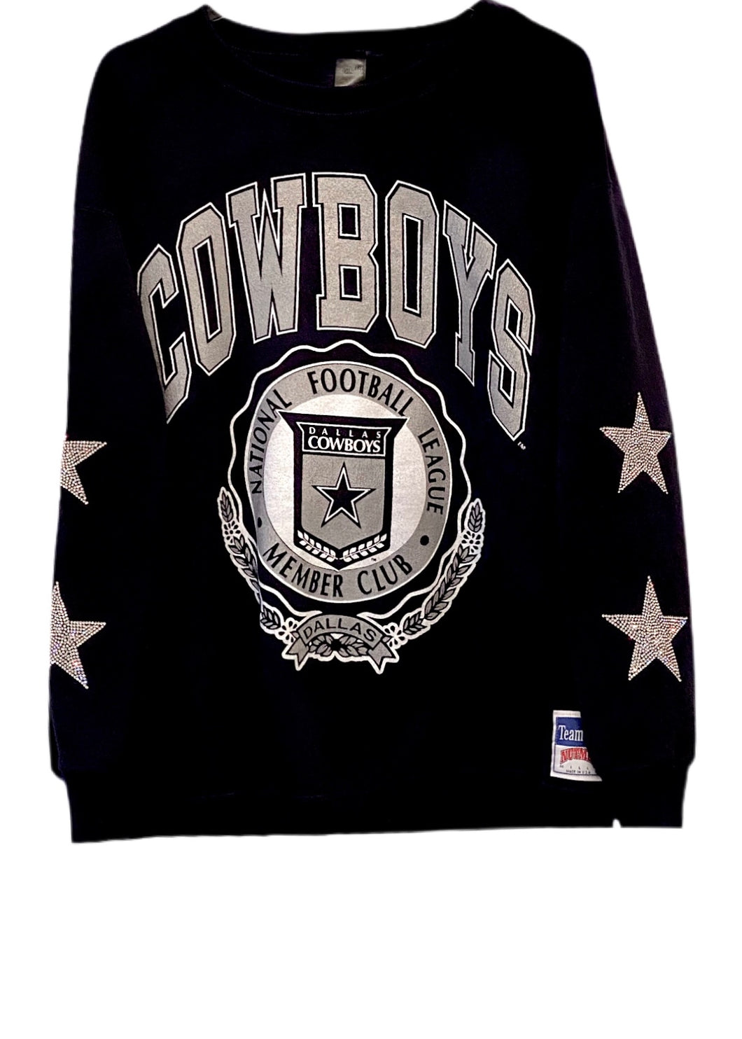 Dallas Cowboys, NFL One of a KIND Vintage Swear shirt with Crystal Star Design