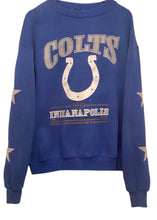 Load image into Gallery viewer, Indianapolis Colts, NFL One of a KIND Vintage Sweatshirt with Crystal Star Design
