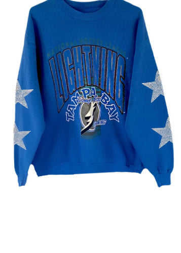 ShopCrystalRags Seattle Seahawks, NFL One of A Kind Vintage Sweatshirt with Crystal Star Design