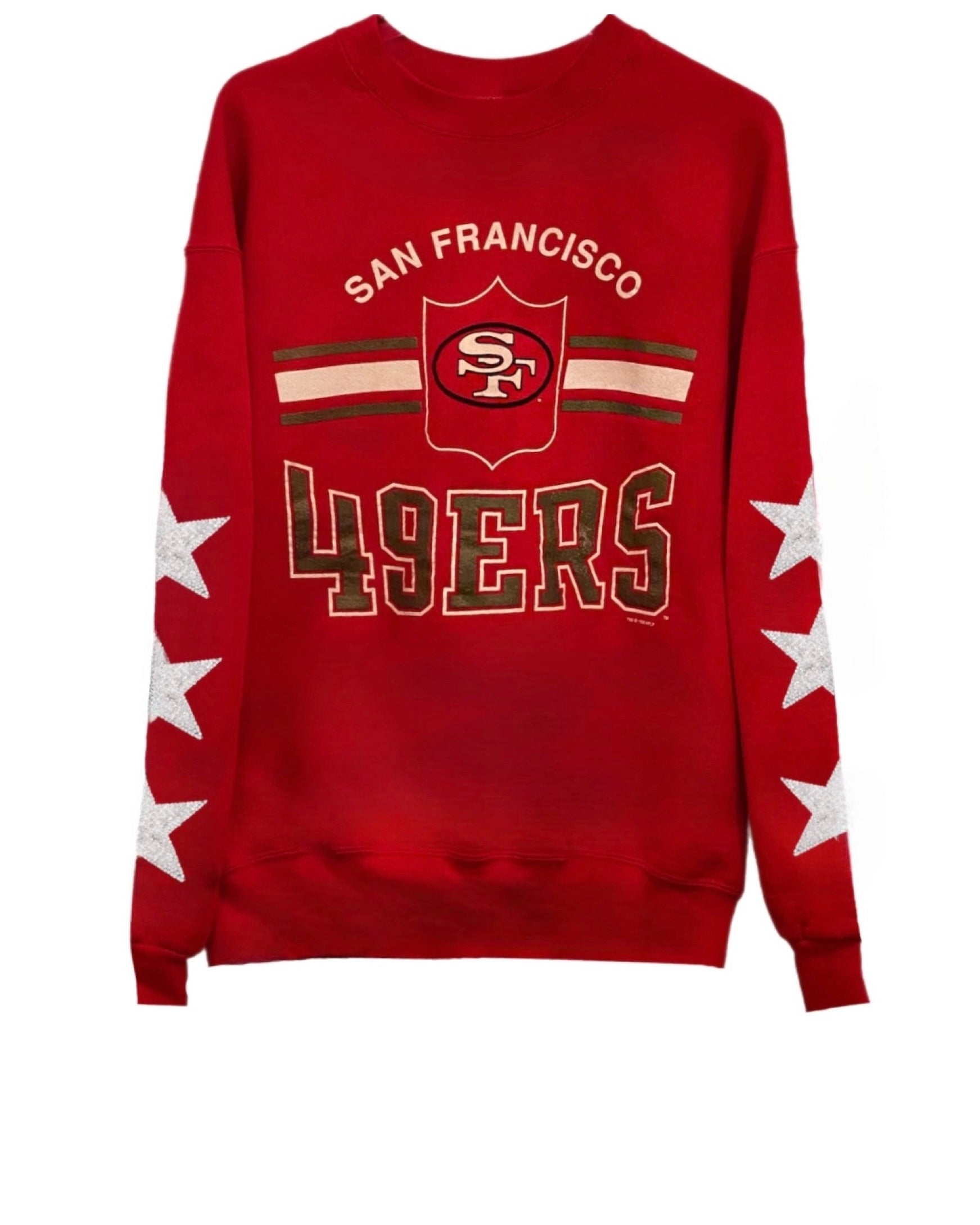 San Francisco 49ers, NFL One of a KIND Vintage Tee Shirt with Crystal –  ShopCrystalRags