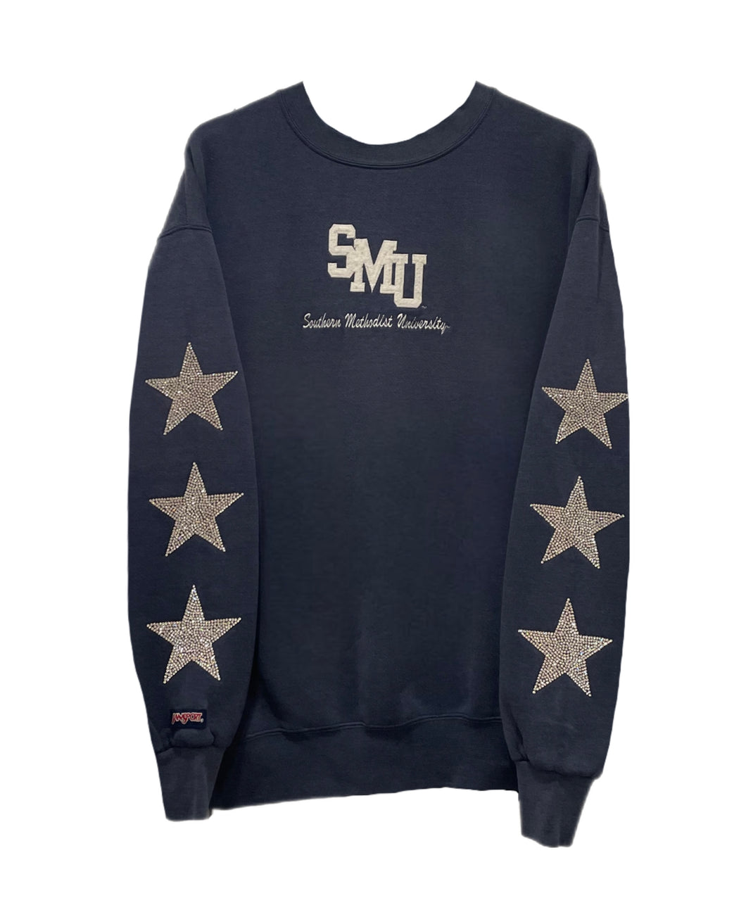Southern Methodist University, One of a KIND Vintage SMU Sweatshirt with Three Crystal Star Design