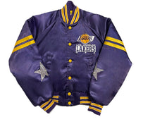 Load image into Gallery viewer, LA Lakers, NBA One of a KIND Vintage Jacket with Crystal Star Design
