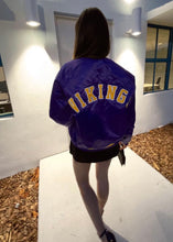 Load image into Gallery viewer, Minnesota Vikings, NFL One of a KIND Vintage Satin Jacket with Crystal Star Design
