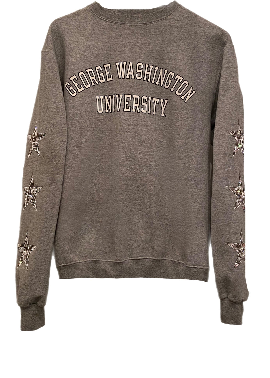 George Washington University, One of a KIND Sweatshirt with Three Crystal Star Design