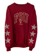 Load image into Gallery viewer, Florida State University, FSU One of a KIND Vintage Seminoles Sweatshirt with Three Crystal Star Design
