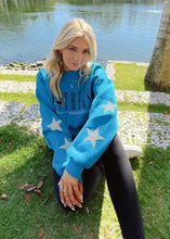 Load image into Gallery viewer, Carolina Panthers, NFL One of a KIND Vintage Sweatshirt with Crystal Star Design
