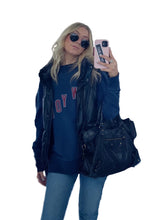 Load image into Gallery viewer, New York Rangers, NHL One of a KIND Vintage Sweatshirt with Crystal Stars Design
