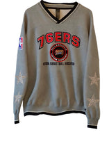 Load image into Gallery viewer, Philadelphia 76ers, NBA One of a KIND Vintage Sweatshirt with Crystal Star Design
