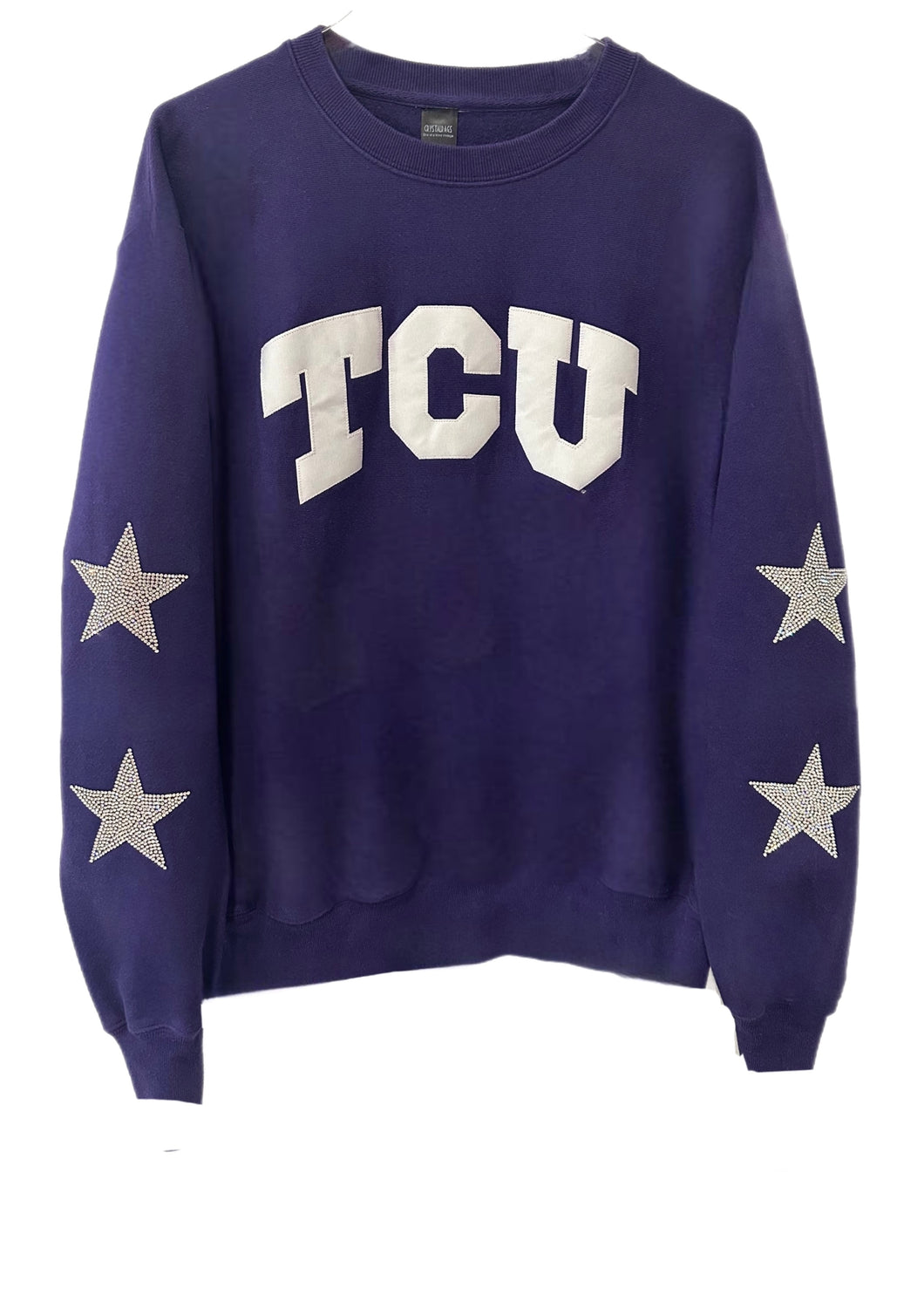 Texas Christian University, One of a KIND Vintage TCU Sweatshirt with Crystal Star Design