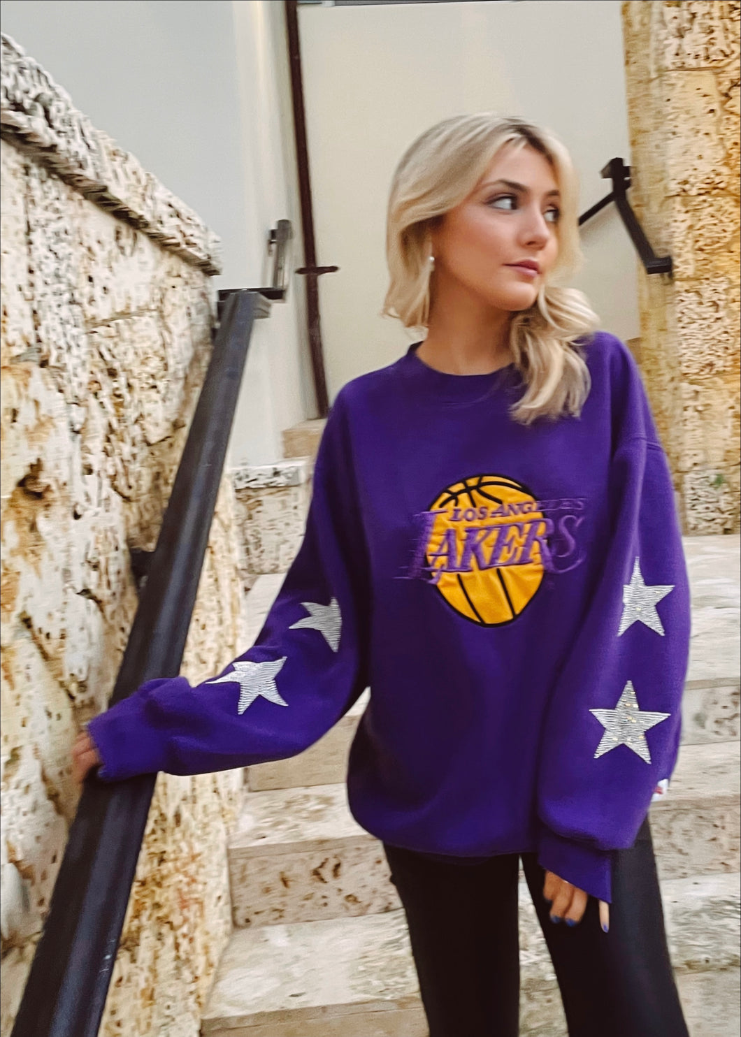 LA Lakers, NBA One of a KIND Vintage Sweatshirt with Crystal Star