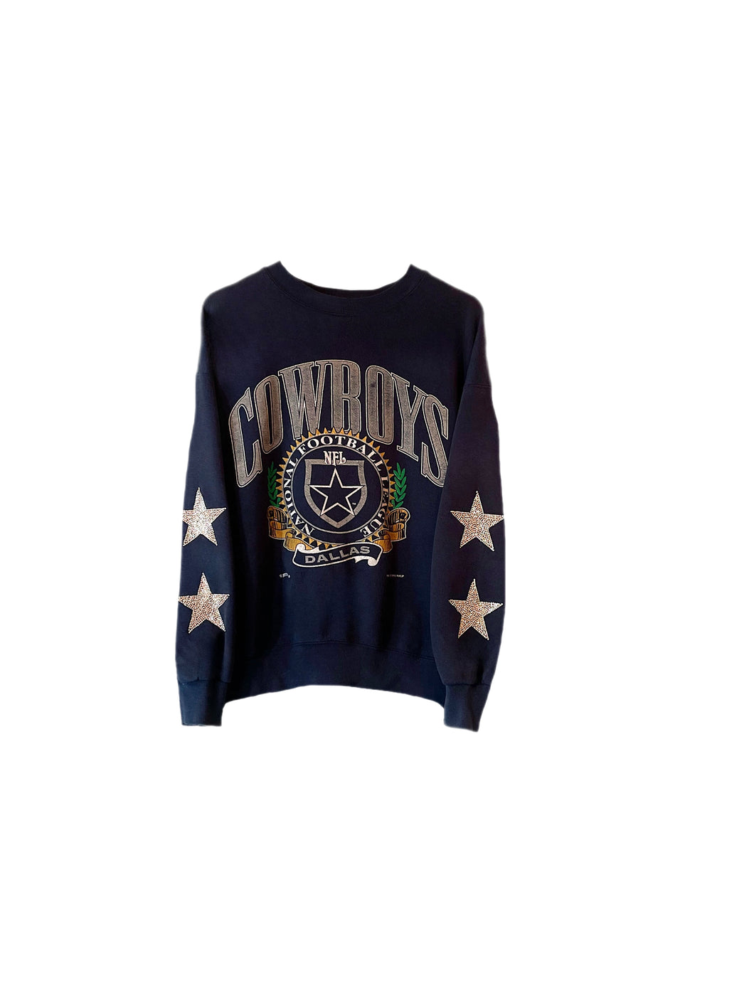 Dallas Cowboys, NFL One of a KIND Vintage Sweatshirt with Crystal Star Design.
