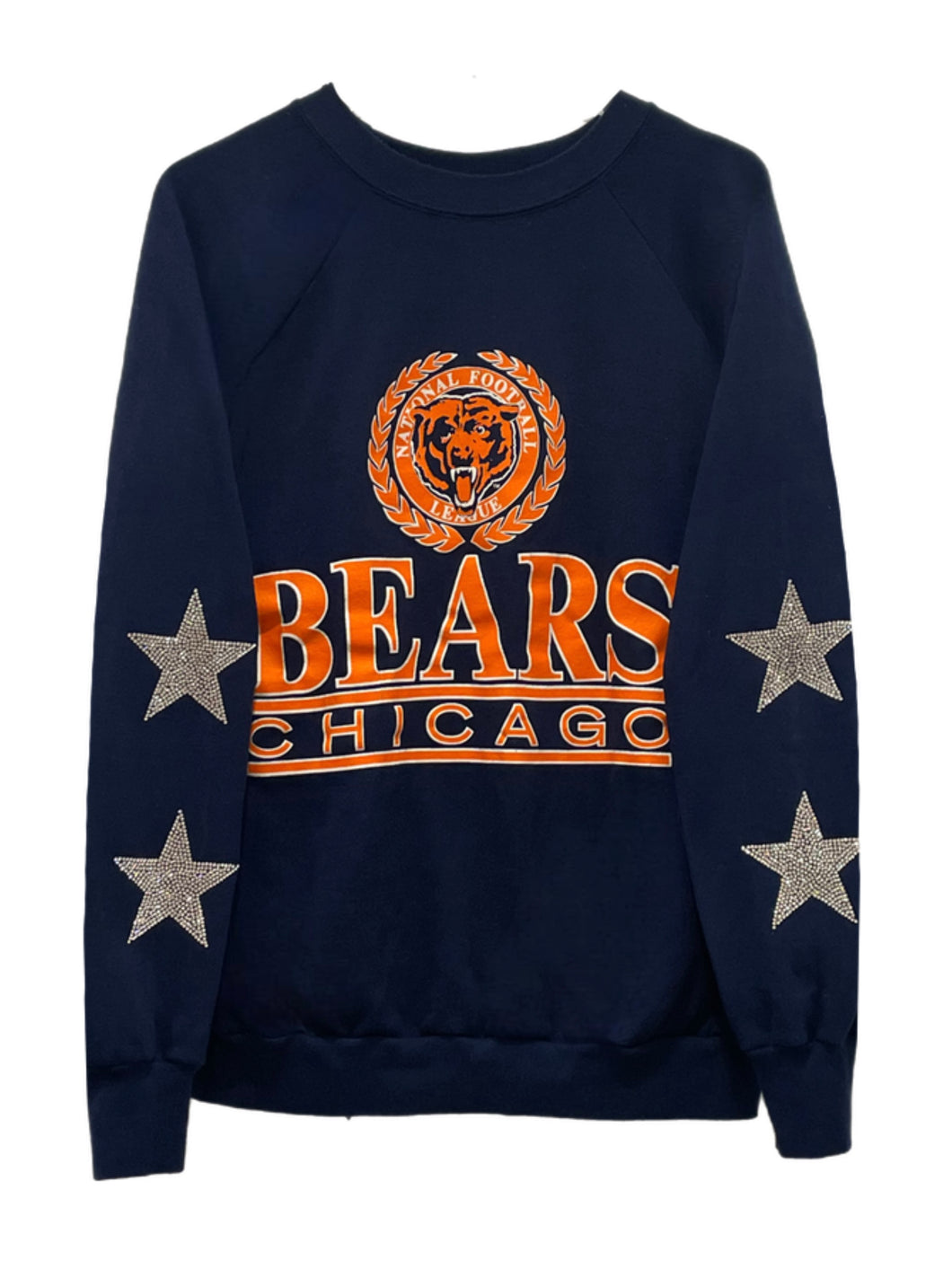 Chicago Bears, Football One of a KIND Vintage Sweatshirt with Crystal Star Design