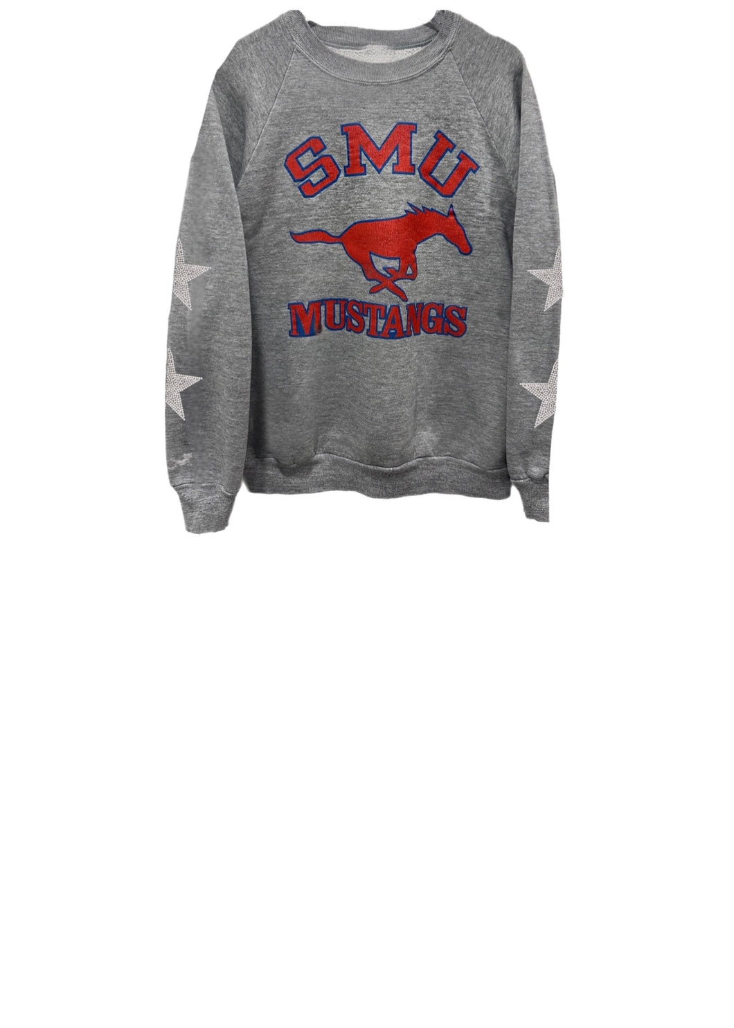 Southern Methodist University, SMU One of a KIND Vintage Sweatshirt with Crystal Star Design