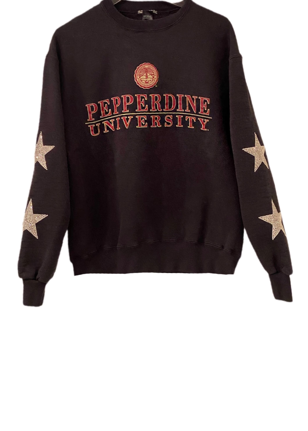 Pepperdine University, One of a KIND Vintage Sweatshirt with Crystal Star Design