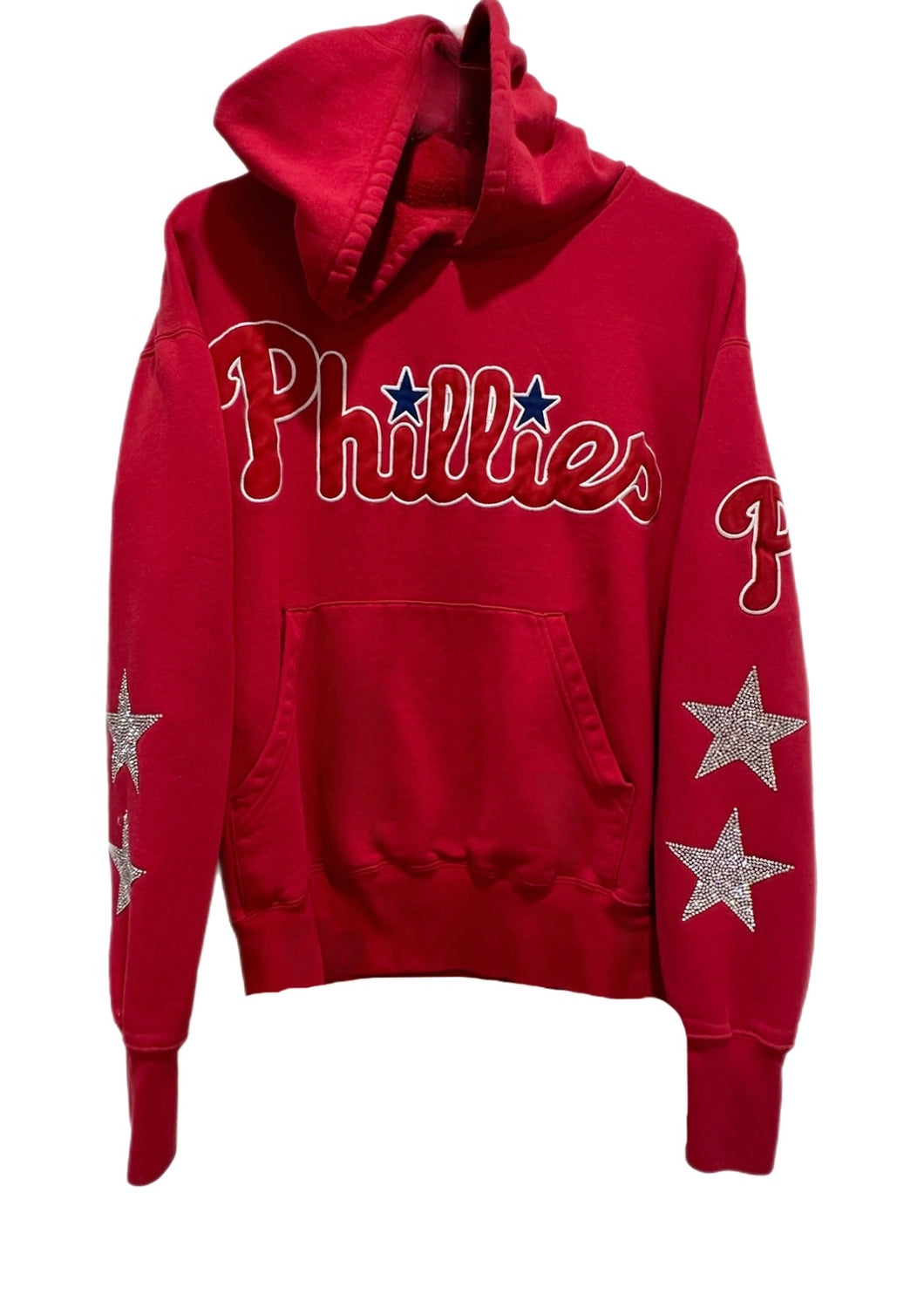 Philadelphia Phillies, MLB One of a KIND Vintage Hoodie with Crystal Star Design