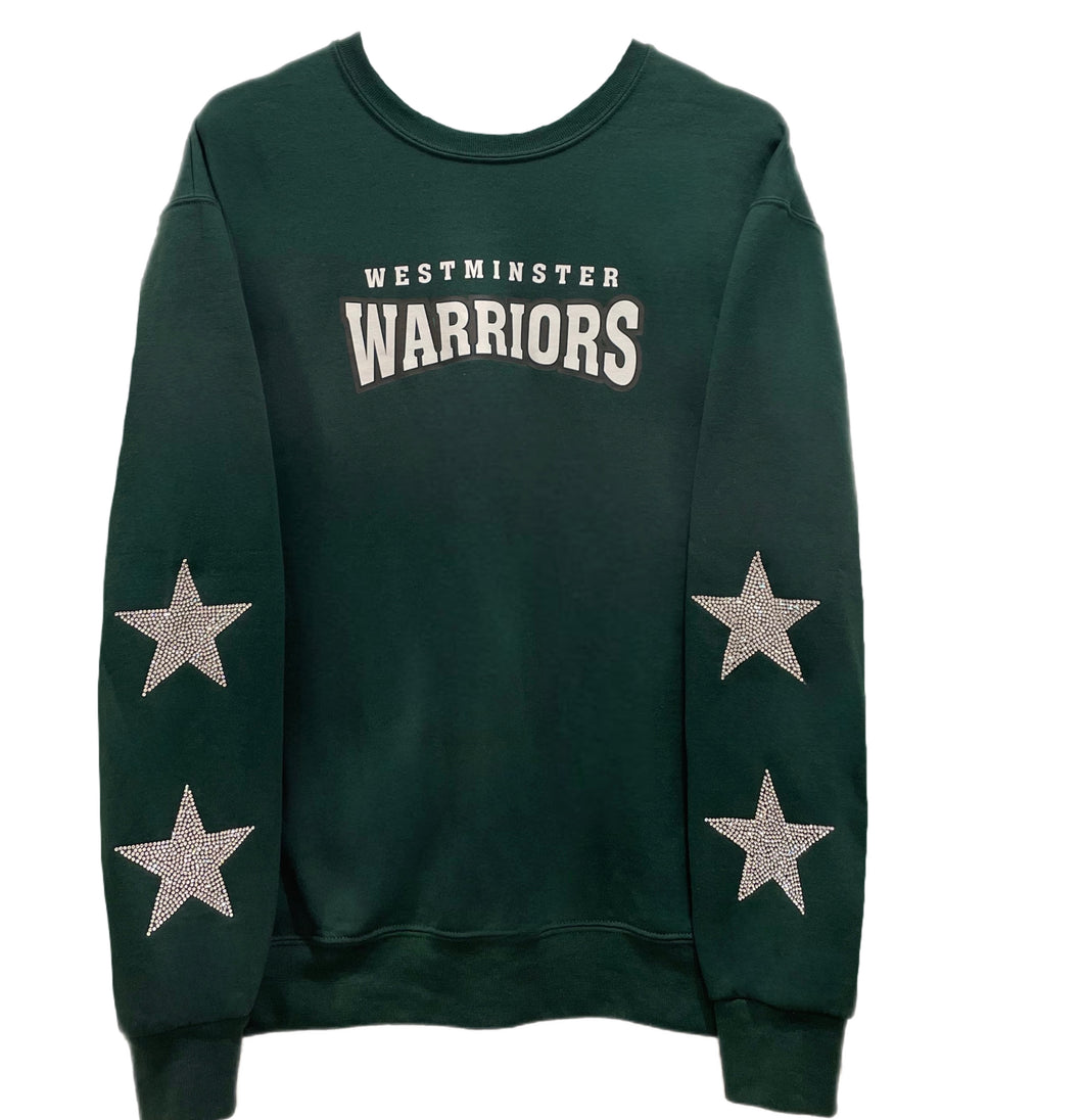 Westminster Christian School, One of a KIND  Sweatshirt with Crystal Star Design