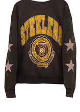Load image into Gallery viewer, Pittsburgh Steelers, NFL One of a KIND Vintage Sweatshirt with Crystal Star Design
